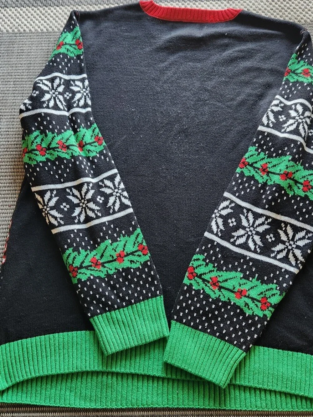 Ugly Christmas Sweater Men's XXL Cow Santa Hat Moo Moo Moo Knit Holiday Party 2